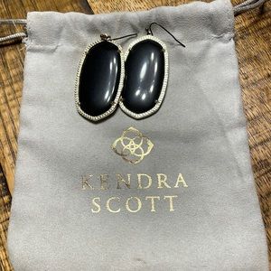 Kendra Scott Danielle Drop Gold Earrings, Black